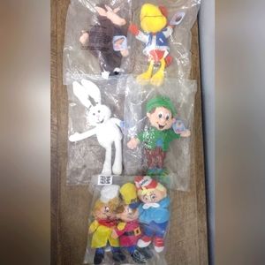 Set Of 7 Vintage Breakfast Babies Beanie Plushes